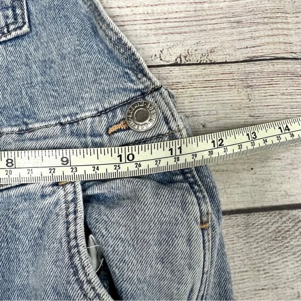 H&M‎ Kids Light Wash Denim Overalls Blue Straight Leg Stretch Size 6 11909928